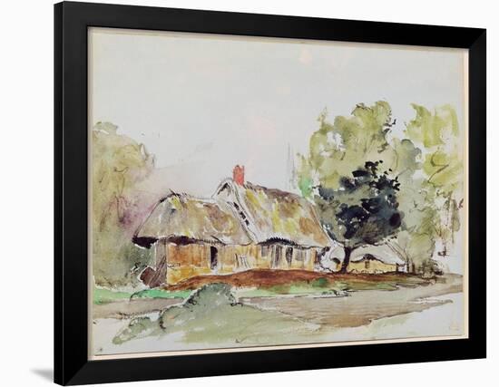 Cottage under Large Trees in Summer, C.1831-Eugene Delacroix-Framed Giclee Print