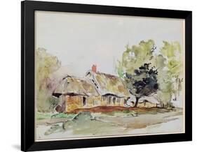 Cottage under Large Trees in Summer, C.1831-Eugene Delacroix-Framed Giclee Print