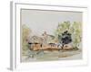 Cottage under Large Trees in Summer, C.1831-Eugene Delacroix-Framed Premium Giclee Print