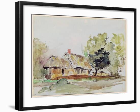 Cottage under Large Trees in Summer, C.1831-Eugene Delacroix-Framed Premium Giclee Print