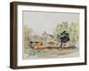 Cottage under Large Trees in Summer, C.1831-Eugene Delacroix-Framed Giclee Print