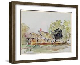 Cottage under Large Trees in Summer, C.1831-Eugene Delacroix-Framed Giclee Print
