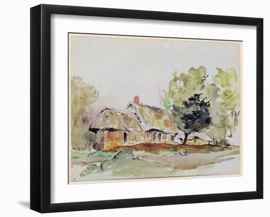 Cottage under Large Trees in Summer, C.1831-Eugene Delacroix-Framed Giclee Print