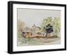 Cottage under Large Trees in Summer, C.1831-Eugene Delacroix-Framed Giclee Print