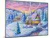 Cottage under the Snowcabin Winter-ZPR Int’L-Mounted Giclee Print