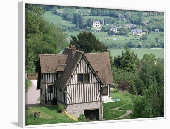 Cottage, Vallee d'Auge (Auge Valley), Basse Normandie (Normandy), France-Guy Thouvenin-Framed Photographic Print