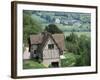 Cottage, Vallee d'Auge (Auge Valley), Basse Normandie (Normandy), France-Guy Thouvenin-Framed Photographic Print