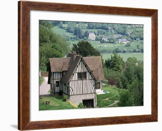 Cottage, Vallee d'Auge (Auge Valley), Basse Normandie (Normandy), France-Guy Thouvenin-Framed Photographic Print