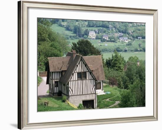 Cottage, Vallee d'Auge (Auge Valley), Basse Normandie (Normandy), France-Guy Thouvenin-Framed Photographic Print