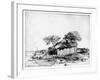 Cottage with a White Paling, 1648 (Etching)-Rembrandt van Rijn-Framed Giclee Print