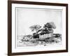 Cottage with a White Paling, 1648 (Etching)-Rembrandt van Rijn-Framed Giclee Print