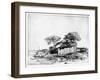 Cottage with a White Paling, 1648 (Etching)-Rembrandt van Rijn-Framed Giclee Print