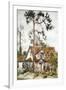 Cottage with Fir Tree-Joan Thewsey-Framed Giclee Print