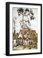 Cottage with Fir Tree-Joan Thewsey-Framed Giclee Print