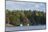 Cottages and boathouses at lakeside, Lake Muskoka, Ontario, Canada-Panoramic Images-Mounted Photographic Print