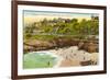 Cottages and Cove, La Jolla, California-null-Framed Art Print