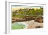 Cottages and Cove, La Jolla, California-null-Framed Art Print