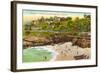 Cottages and Cove, La Jolla, California-null-Framed Art Print