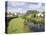 Cottages and River Arrow from the Bridge, Eardisland, Herefordshire, England, UK, Europe-Pearl Bucknell-Stretched Canvas