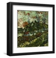 Cottages and Setting Sun-Vincent van Gogh-Framed Giclee Print