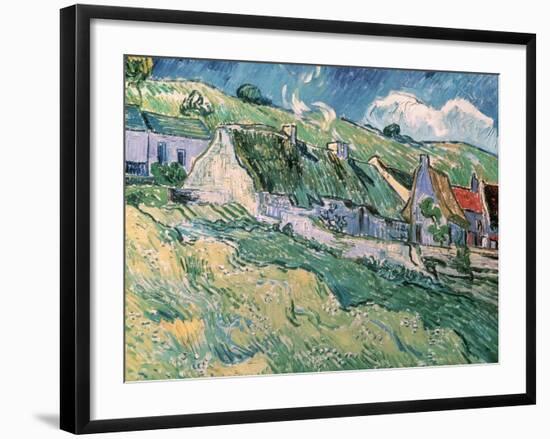 Cottages at Auvers-Sur-Oise, c.1890-Vincent van Gogh-Framed Giclee Print