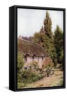 Cottages at Dunster, Somerset-Alfred Robert Quinton-Framed Stretched Canvas