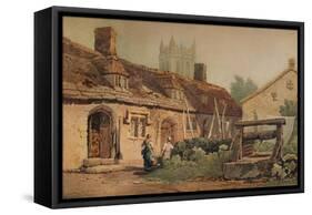 Cottages at Glastonbury, c1819-Samuel Prout-Framed Stretched Canvas