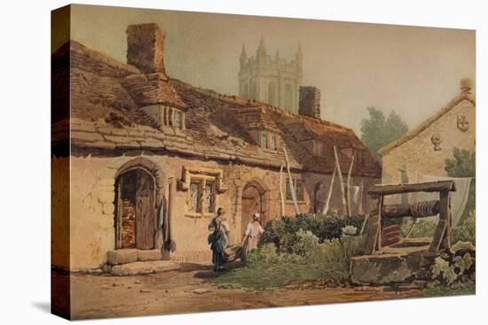 Cottages at Glastonbury, c1819-Samuel Prout-Stretched Canvas