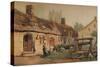 Cottages at Glastonbury, c1819-Samuel Prout-Stretched Canvas