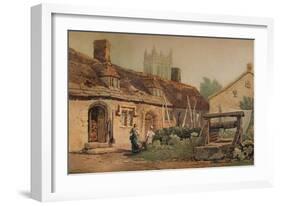 Cottages at Glastonbury, c1819-Samuel Prout-Framed Giclee Print