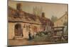 Cottages at Glastonbury, c1819-Samuel Prout-Mounted Giclee Print