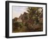 Cottages by a stream, c.1824-Richard Parkes Bonington-Framed Giclee Print