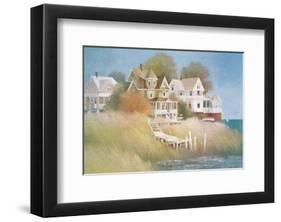 Cottages by the Sea-Albert Swayhoover-Framed Art Print