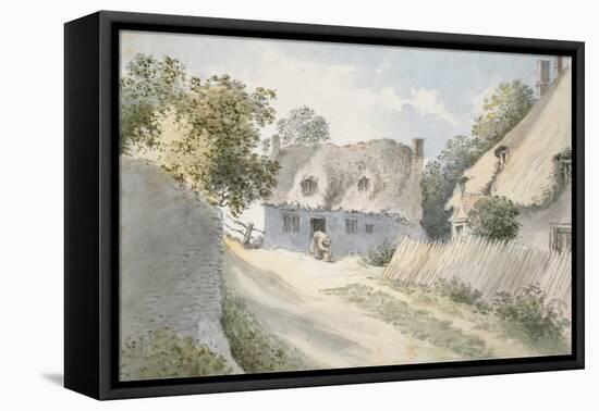 Cottages in a Village Street-John Baptist Malchair-Framed Stretched Canvas