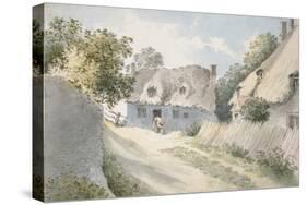 Cottages in a Village Street-John Baptist Malchair-Stretched Canvas