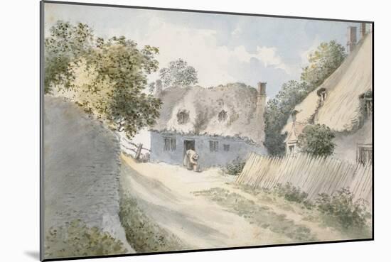 Cottages in a Village Street-John Baptist Malchair-Mounted Giclee Print