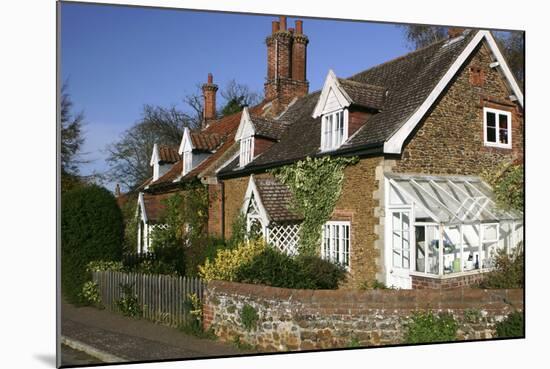 Cottages in the Village of Castle Rising, Kings Lynn, Norfolk, 2005-Peter Thompson-Mounted Photographic Print