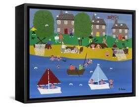 Cottages on the Bay-Gordon Barker-Framed Stretched Canvas