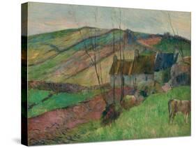 Cottages on the Flanks of Mont Sainte-Marguerite-Paul Gauguin-Stretched Canvas