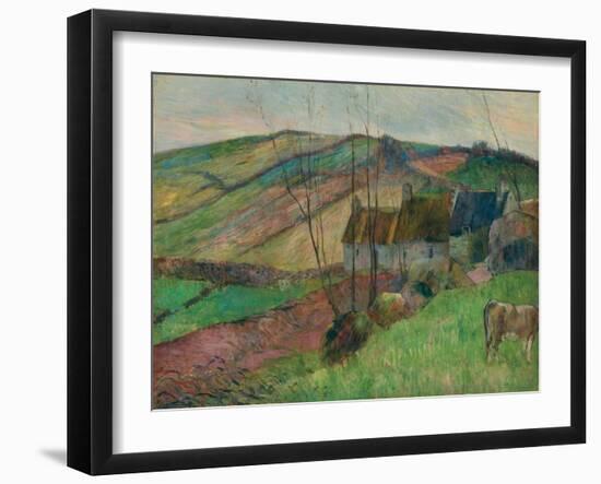 Cottages on the Flanks of Mont Sainte-Marguerite-Paul Gauguin-Framed Giclee Print