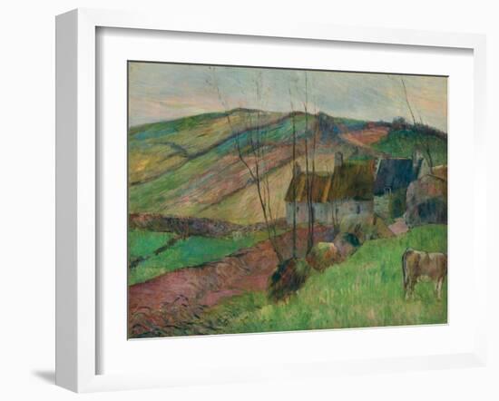 Cottages on the Flanks of Mont Sainte-Marguerite-Paul Gauguin-Framed Giclee Print