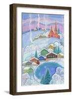 Cottages under the Snow Cabin-ZPR Int’L-Framed Giclee Print