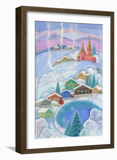 Cottages under the Snow Cabin-ZPR Int’L-Framed Giclee Print