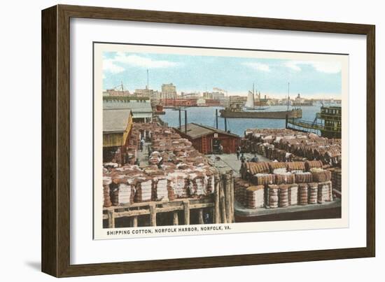 Cotton Bales on Docks, Norfolk, Virginia-null-Framed Art Print