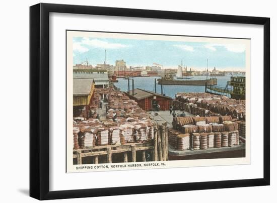 Cotton Bales on Docks, Norfolk, Virginia-null-Framed Art Print