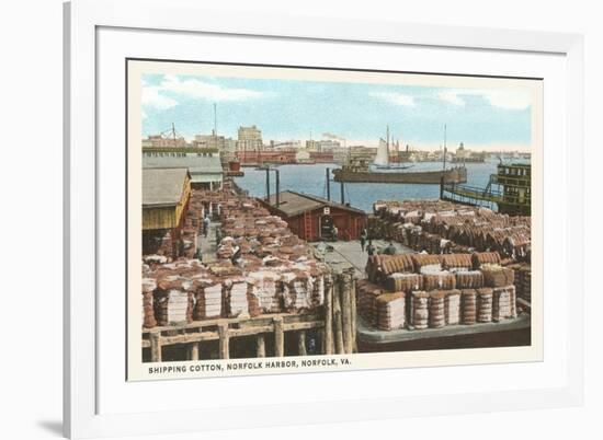 Cotton Bales on Docks, Norfolk, Virginia-null-Framed Art Print