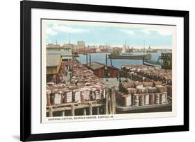 Cotton Bales on Docks, Norfolk, Virginia-null-Framed Art Print