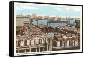 Cotton Bales on Docks, Norfolk, Virginia-null-Framed Stretched Canvas