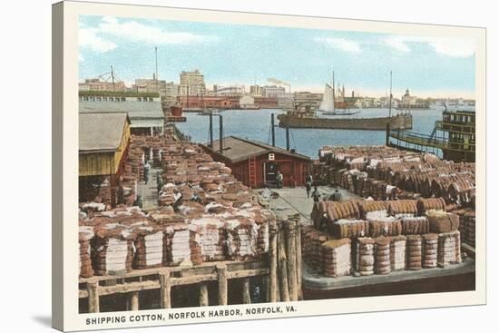 Cotton Bales on Docks, Norfolk, Virginia-null-Stretched Canvas