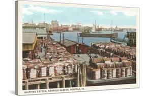 Cotton Bales on Docks, Norfolk, Virginia-null-Stretched Canvas